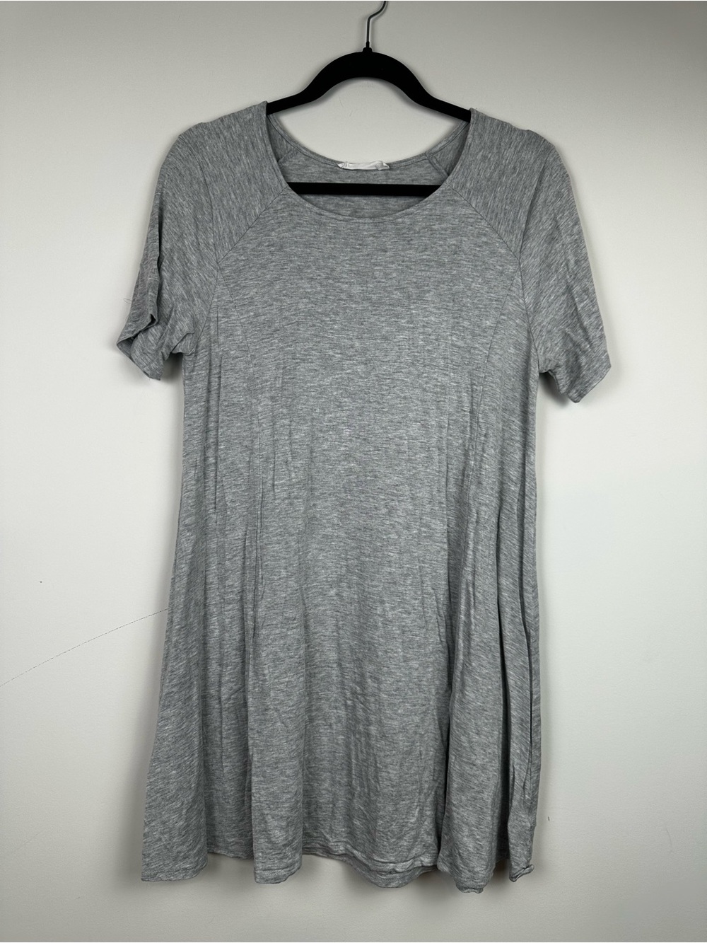 Double Zero Heather Gray Swing T‑Shirt Dress